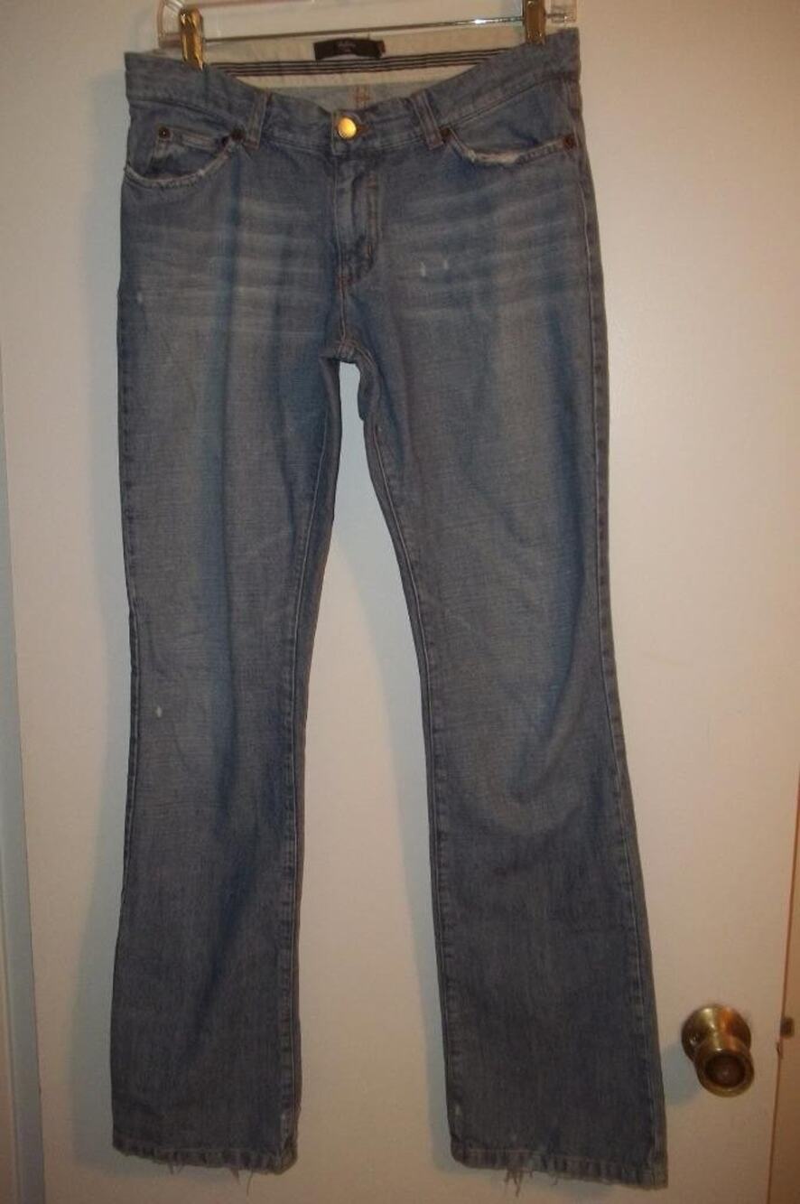 Kulson Italy Blue Distressed Denim Relaxed Fit Jeans 42